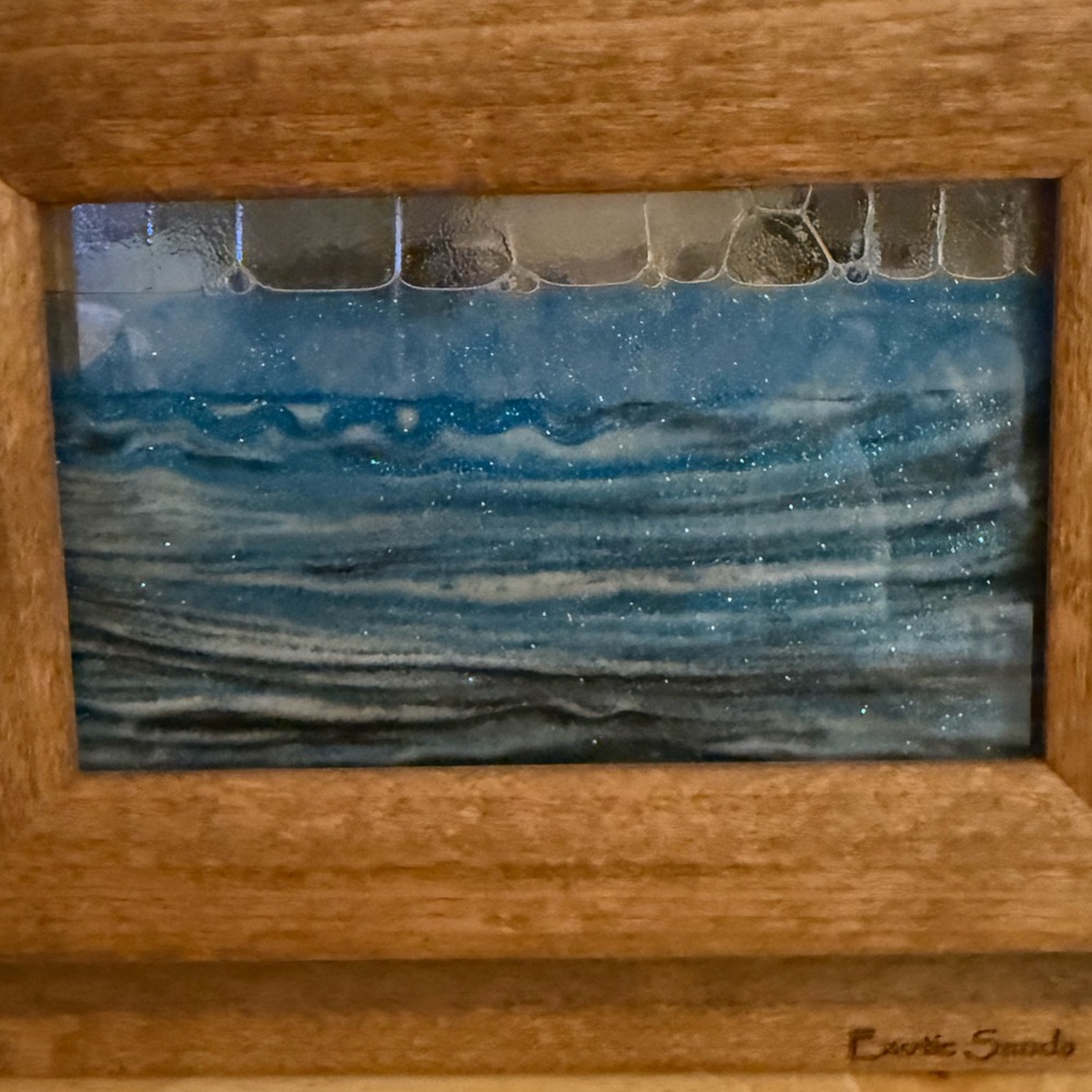 Blue and Brown Sand Art Frame